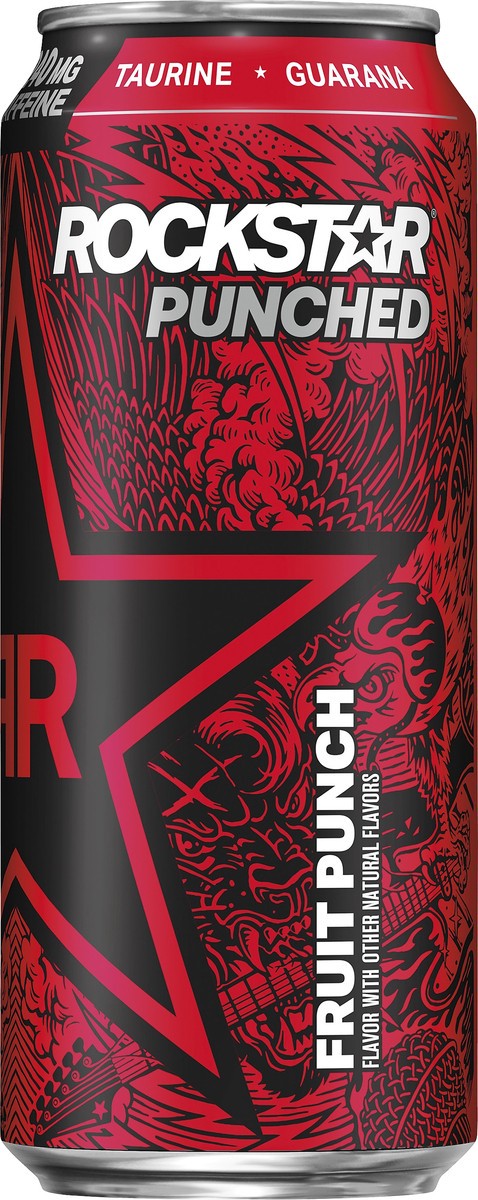 slide 1 of 4, Rockstar Punched Fruit Punch Energy Drink - 16 oz, 16 oz