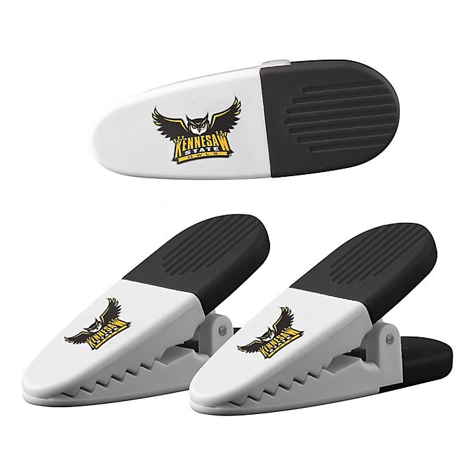 slide 1 of 1, NCAA Kennesaw State University Bag Magnetic Clips, 3 ct