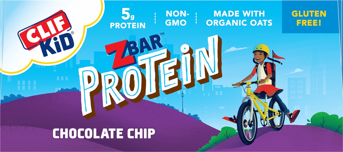 slide 9 of 9, Zbar Protein - Chocolate Chip - Crispy Whole Grain Snack Bars - Made with Organic Oats - Non-GMO - 5g Protein - 1.27 oz. (10 Pack), 10 ct