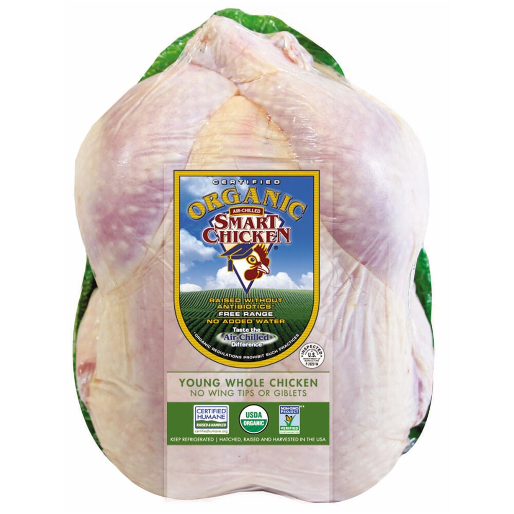 slide 1 of 1, Smart Chicken Organic Whole Fresh Chicken, per lb