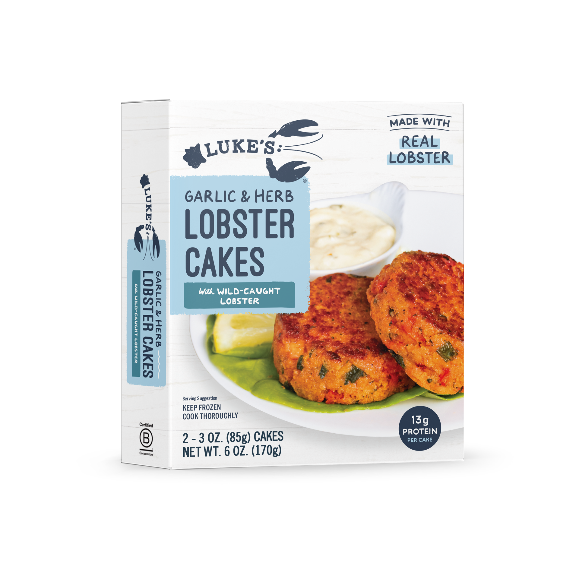 slide 1 of 1, Luke's Lobster Cakes, 6 oz