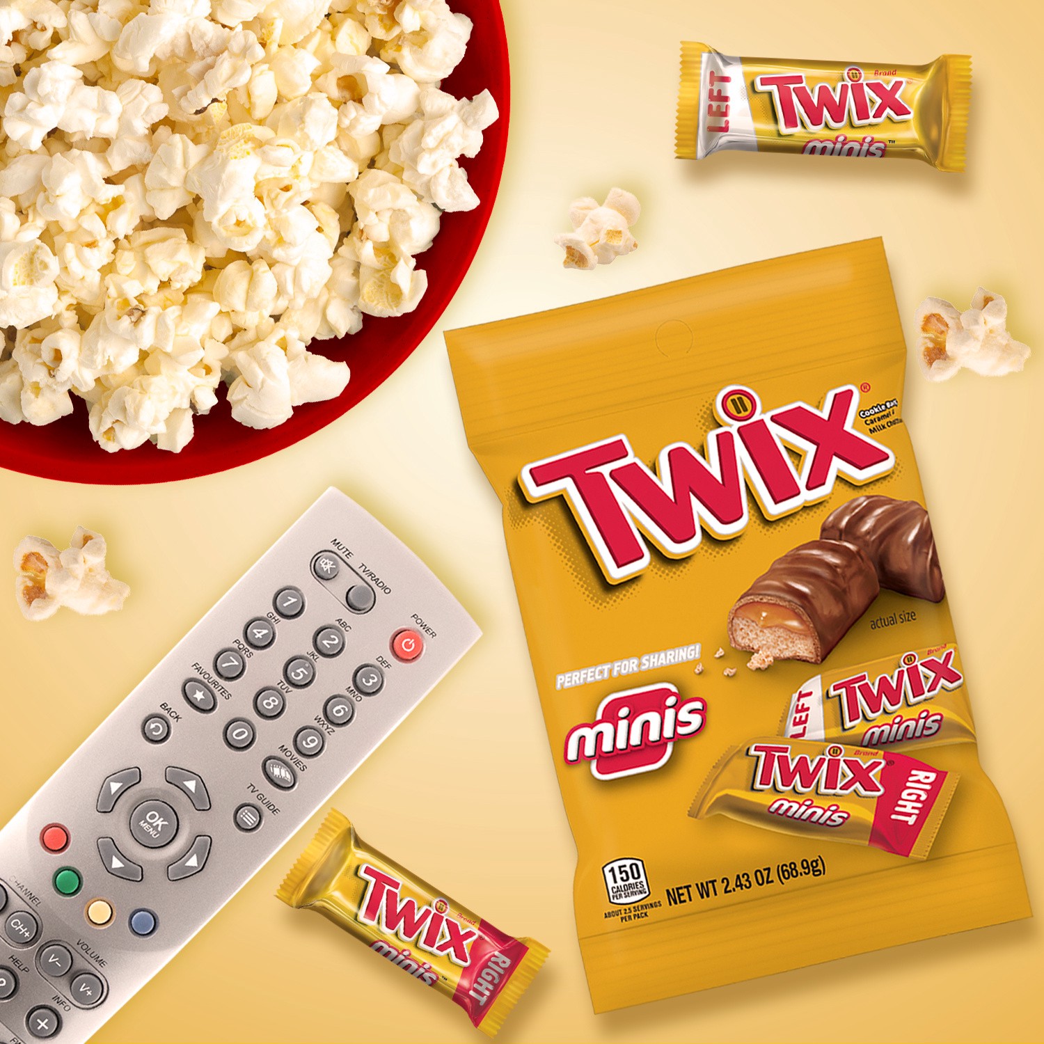 slide 5 of 8, TWIX Minis Size Caramel Chocolate Cookie Candy Bar, 2.43 oz, 2.43 oz