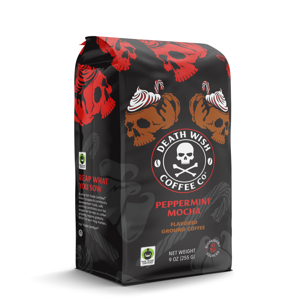 slide 1 of 1, Death Wish Coffee Co. Death Wish Coffee® Co. Peppermint Mocha Ground Coffee, 9 oz