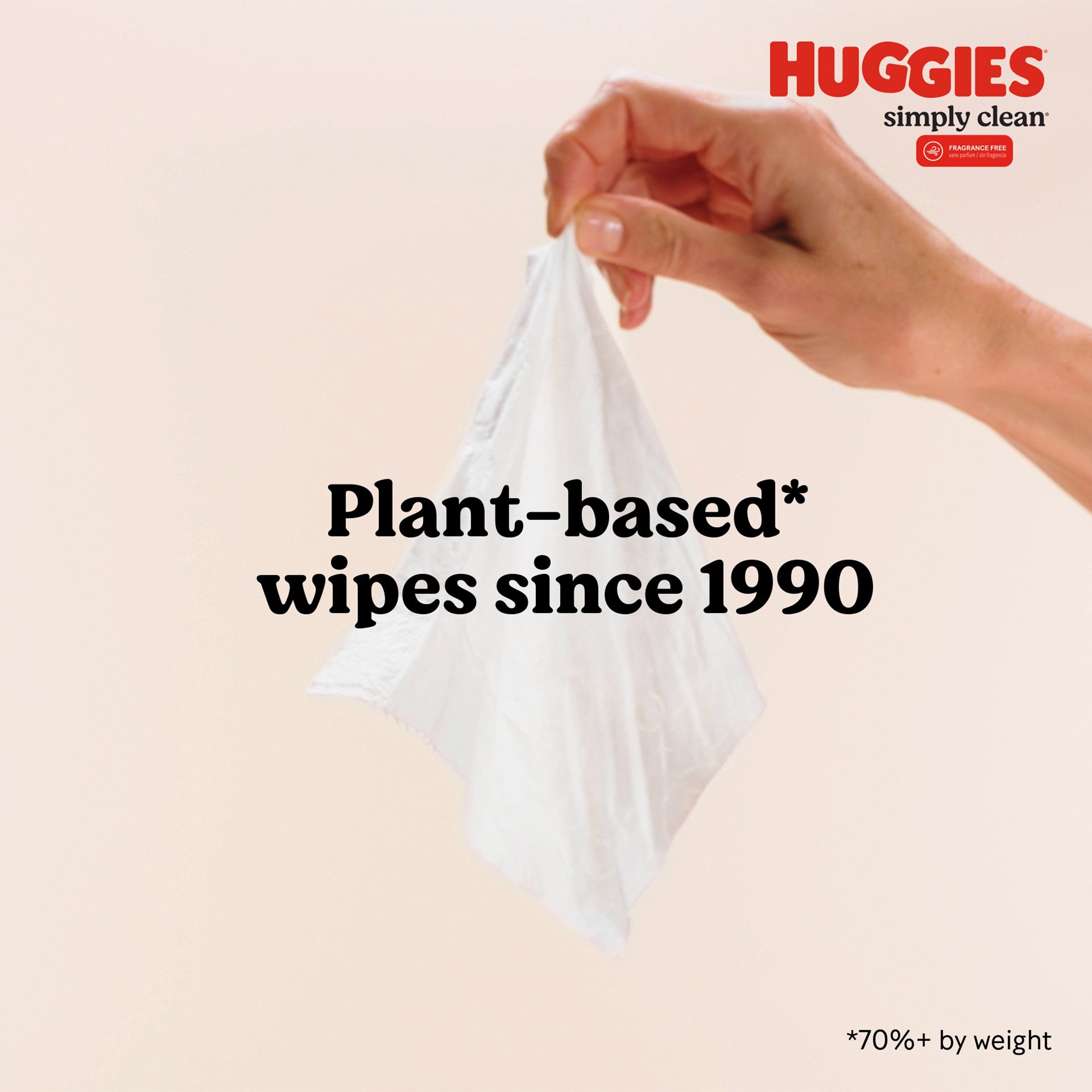slide 4 of 5, Huggies Simply Clean Unscented Baby Wipes, 11 Flip-Top Packs (704 Wipes Total), 11 ct