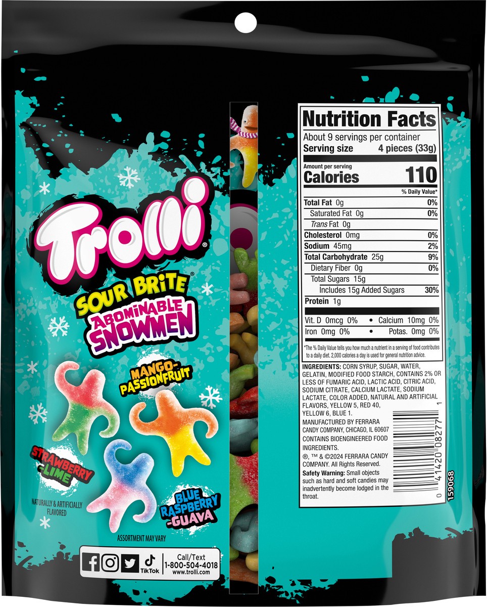 slide 3 of 13, Trolli Sour Brite Abominable Snowmen Gummi Candy 10 oz, 10 oz
