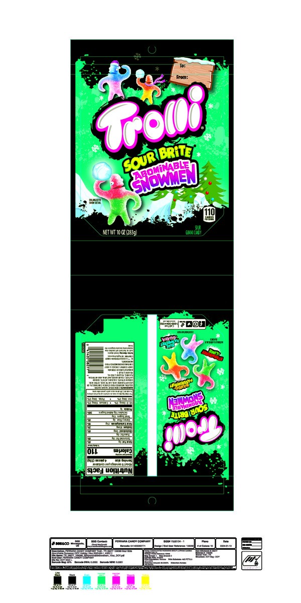 slide 9 of 13, Trolli Sour Brite Abominable Snowmen Gummi Candy 10 oz, 10 oz