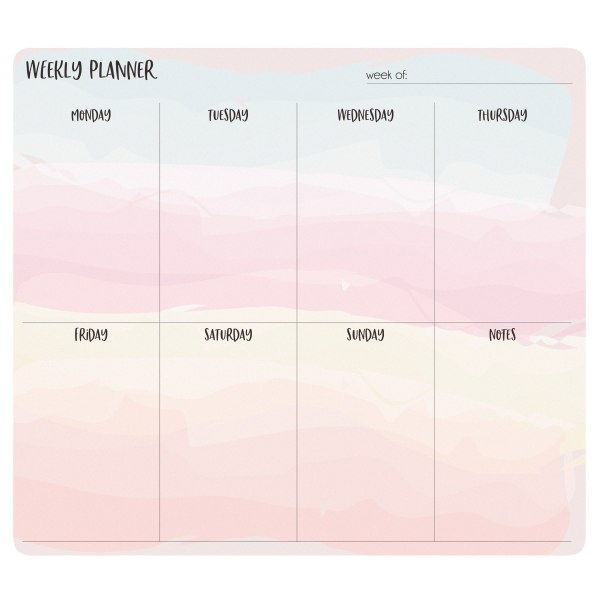 slide 1 of 1, Office Depot Mouse Pad Weekly Desk Calendar, 9'' X 8'', Wellness, Undated, 1 ct