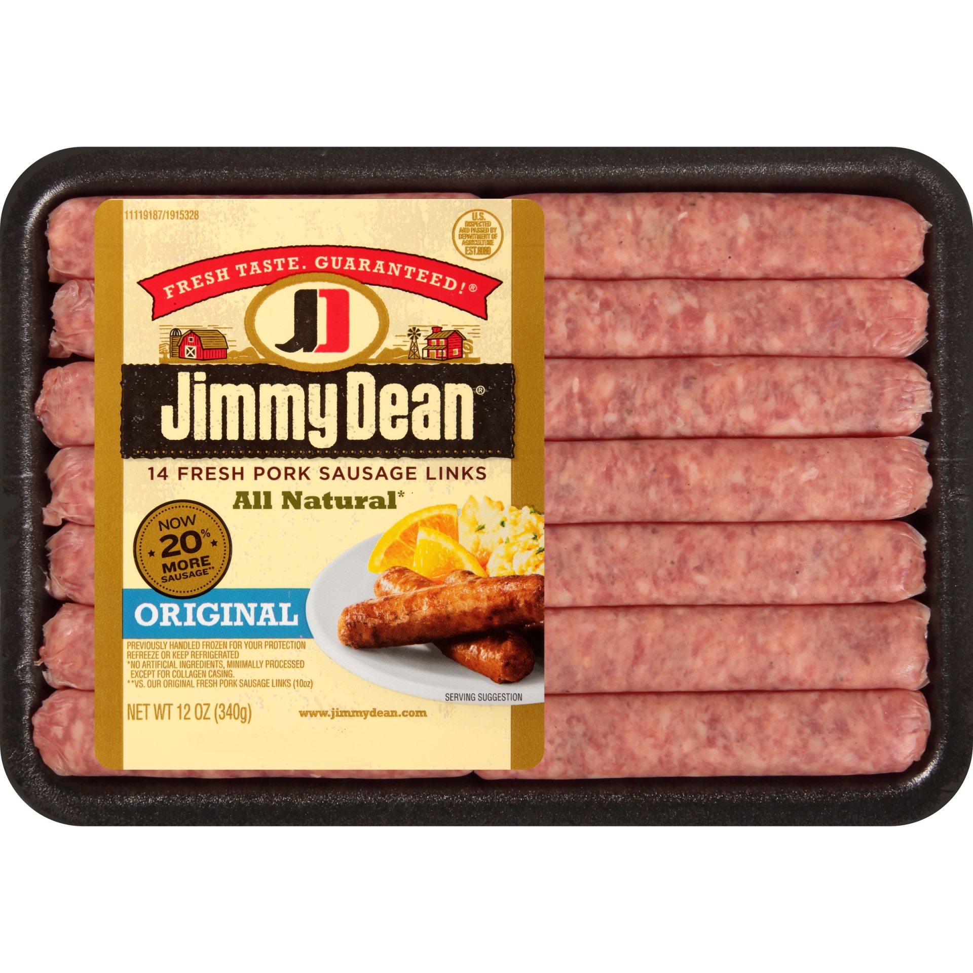 Jimmy Dean Premium AllNatural* Pork Sausage Links 12 oz Shipt