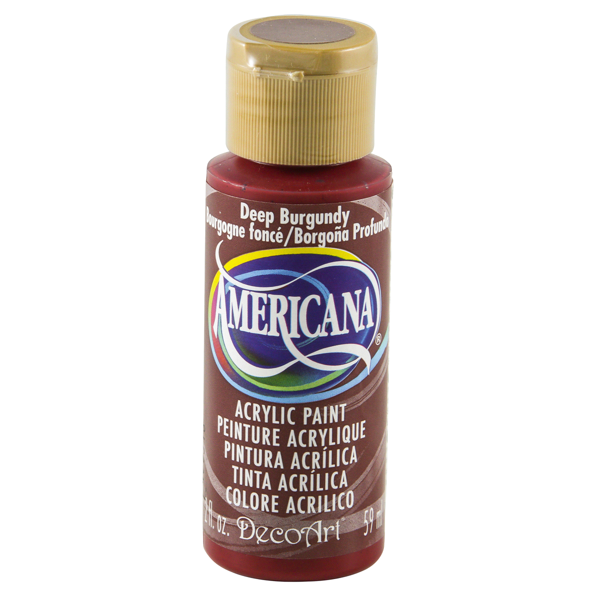 slide 1 of 4, Americana Paint Deep Burgundy, 2 oz