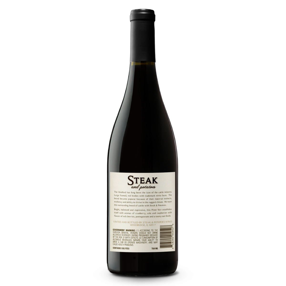 slide 4 of 5, Steak & Potatoes Pinot Noir, 750 Ml, 750 ml