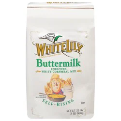White Lily Self-Rising Buttermilk Enriched White Cornmeal Mix 32 oz