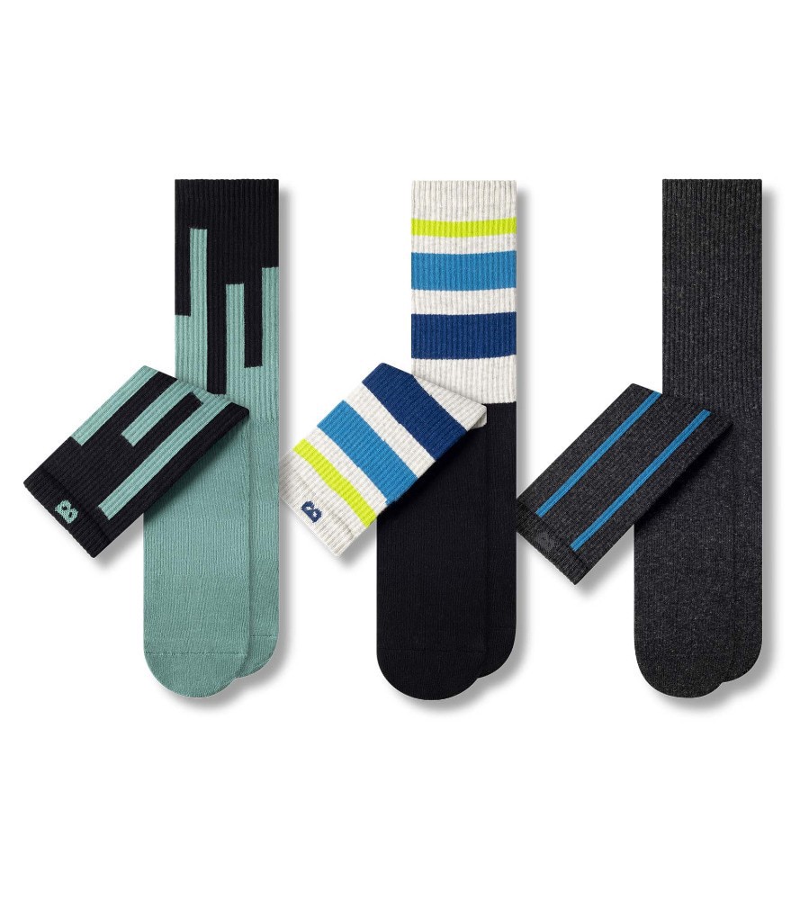 slide 4 of 4, Pair of Thieves Ready For Everything Men's Cushioned Crew Socks - Assorted, 3 ct