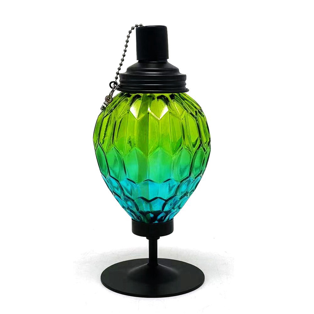 slide 1 of 1, Hd Designs Outdoors Oil Torch - Yellow / Teal, 1 ct