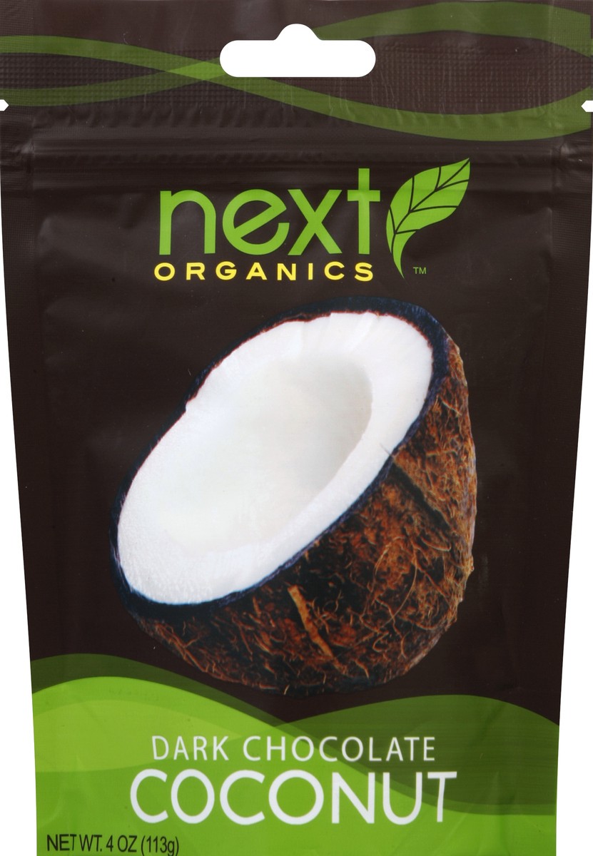 slide 2 of 4, Tropical Valley Foods Next Organics Dark Chocolate Coconut, 4 oz