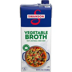 Swanson Vegetable Broth, 32 oz Carton