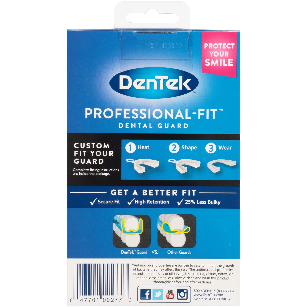 slide 6 of 9, DenTek Professional-Fit Dental Guard for Nighttime Teeth Grinding with Guard, Fitting Tray, & Storage Case, 1 ct