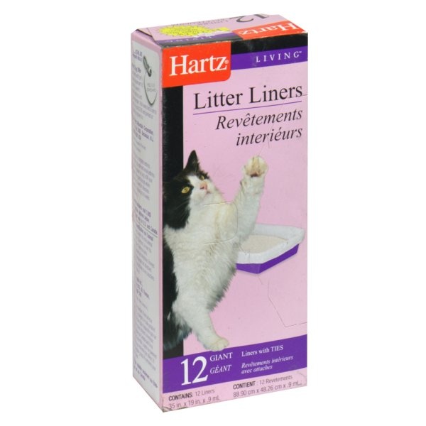 slide 1 of 1, Hartz Cat Pan Litter Liners, 12 ct