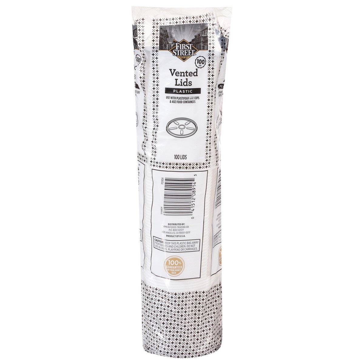 slide 6 of 11, Cb02 First Street Lid Vented White 6Jl (BULK), 100 ct