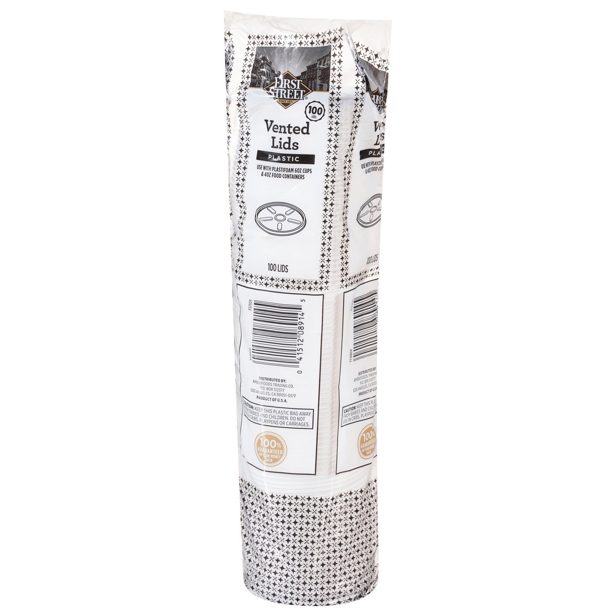 slide 2 of 11, Cb02 First Street Lid Vented White 6Jl (BULK), 100 ct