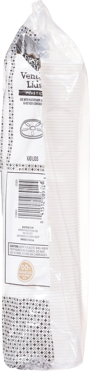 slide 10 of 11, Cb02 First Street Lid Vented White 6Jl (BULK), 100 ct