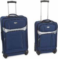 slide 1 of 1, Milano Spinner Luggage Set - 2 Piece - Blue, 1 ct