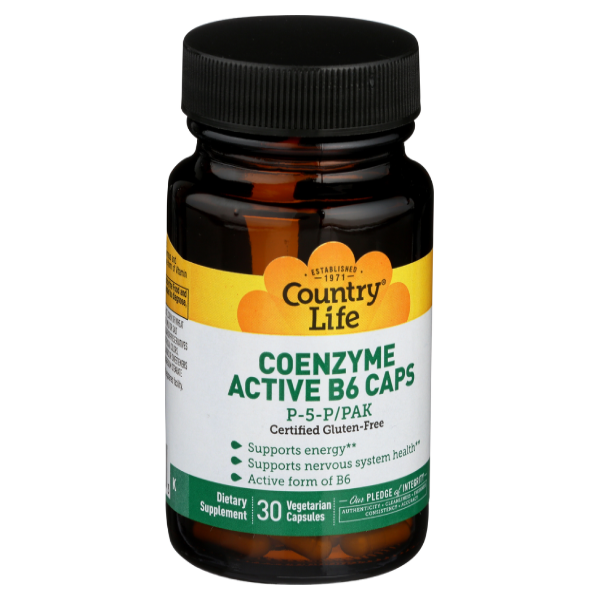 slide 1 of 1, Country Life Coenzyme Active B6 Caps P-5-p/pak, 30 ct