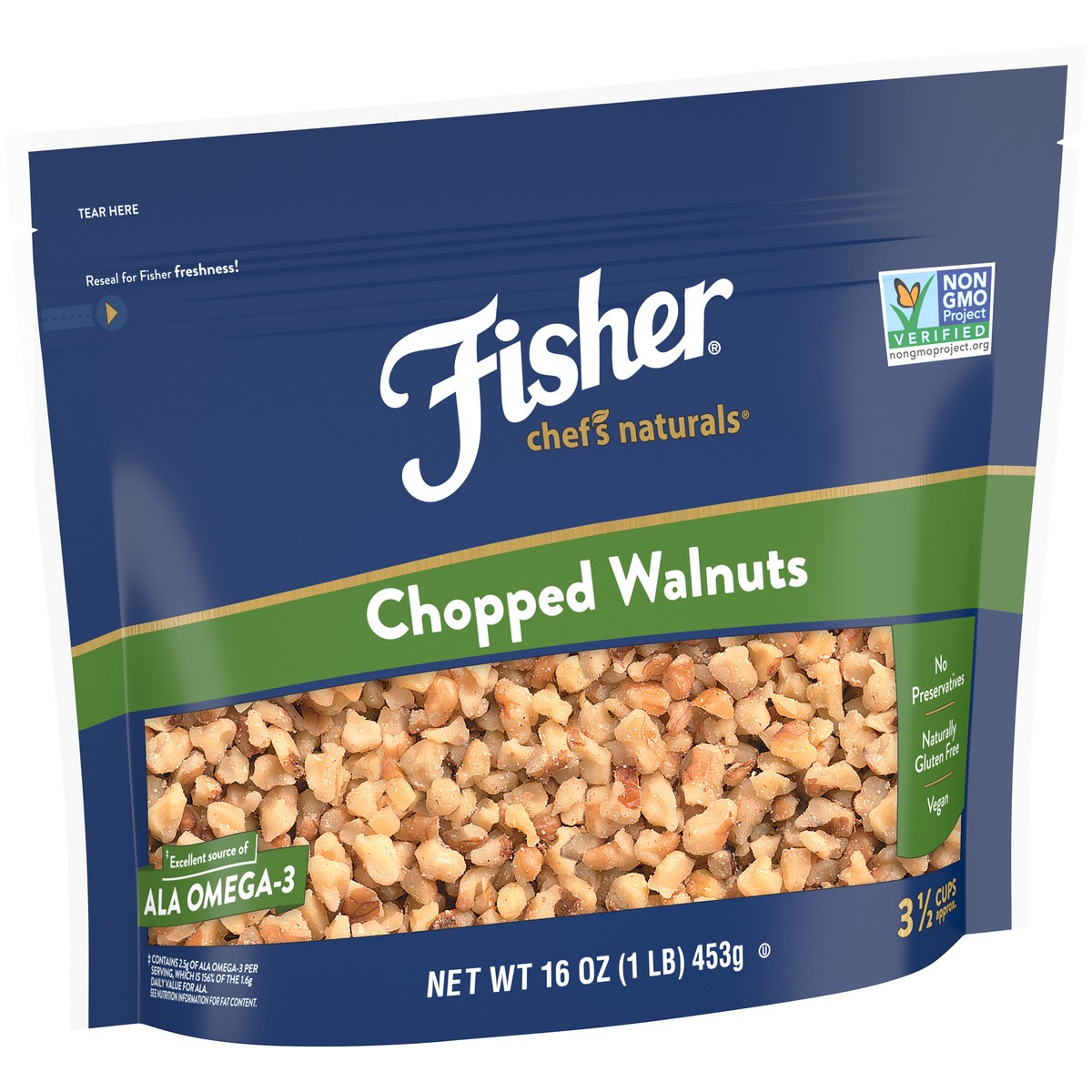 slide 2 of 9, Fisher Baking Chopped Walnuts, 16 oz