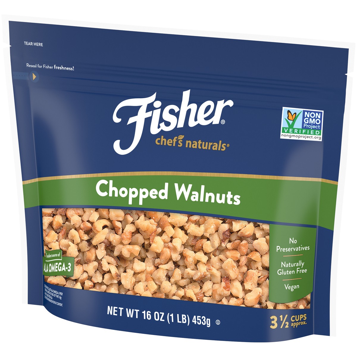 slide 4 of 9, Fisher Baking Chopped Walnuts, 16 oz