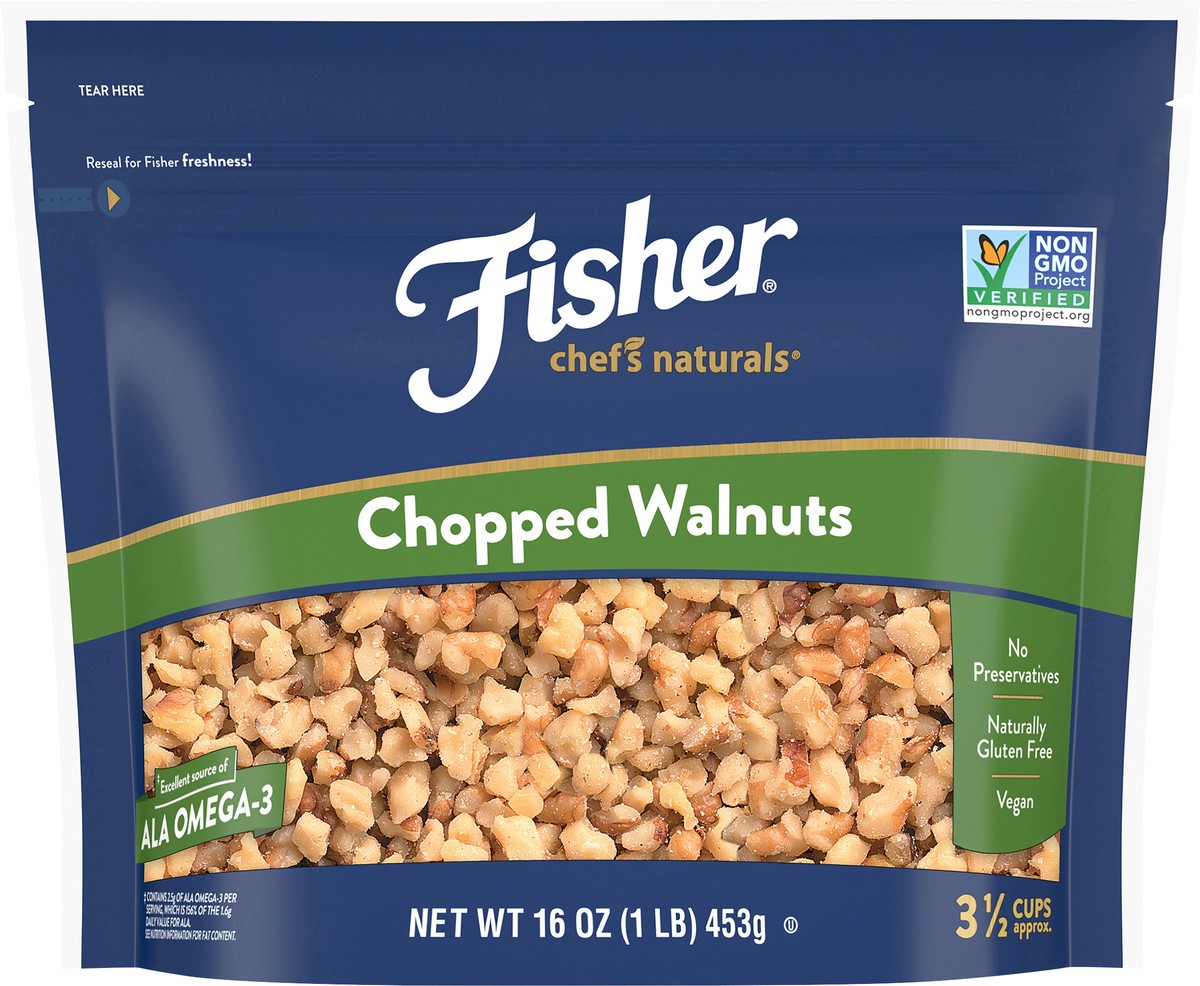 slide 6 of 9, Fisher Baking Chopped Walnuts, 16 oz