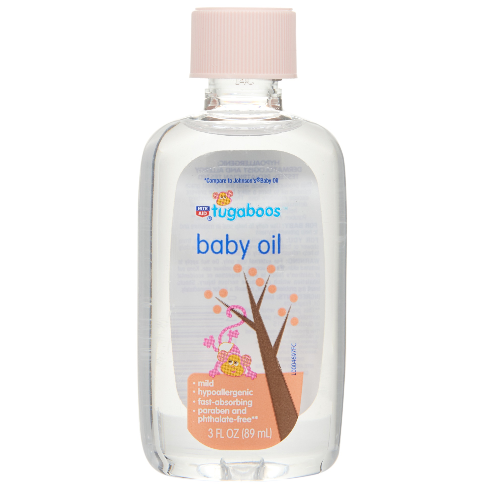 slide 1 of 1, Rite Aid Tugaboos Baby Oil, 3 fl oz