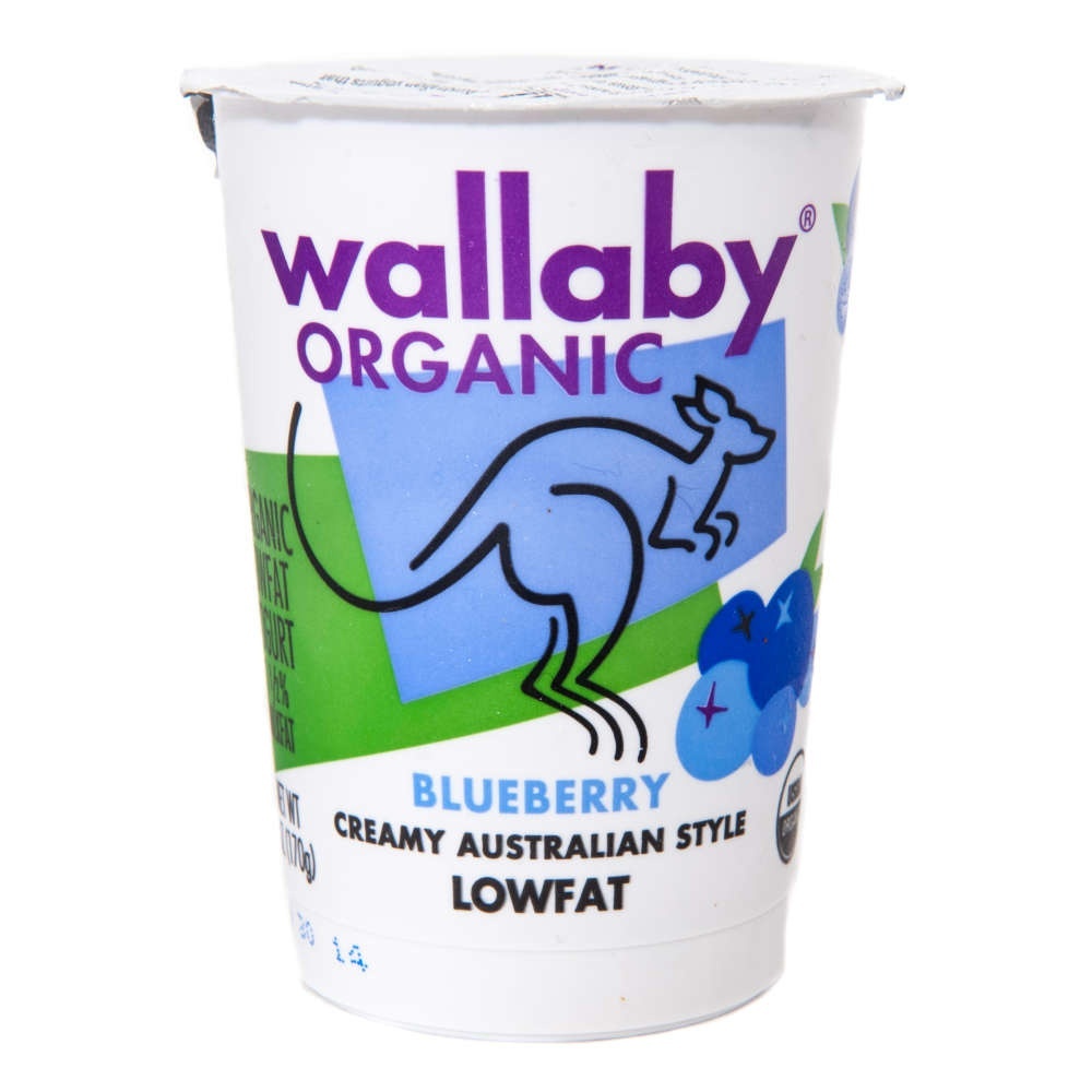 slide 1 of 1, Wallaby Organic Creamy Australian Style Blueberry Yogurt, 6 oz