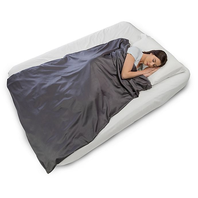 slide 3 of 5, As Seen on TV Sharper Image Calming Comfort Weighted Blanket Cover - Grey, 10 lb