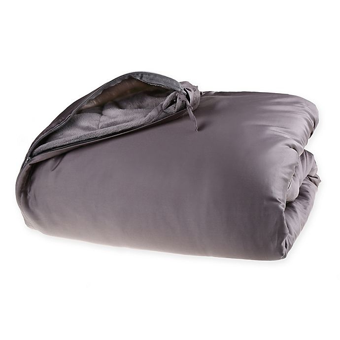 slide 1 of 5, As Seen on TV Sharper Image Calming Comfort Weighted Blanket Cover - Grey, 10 lb