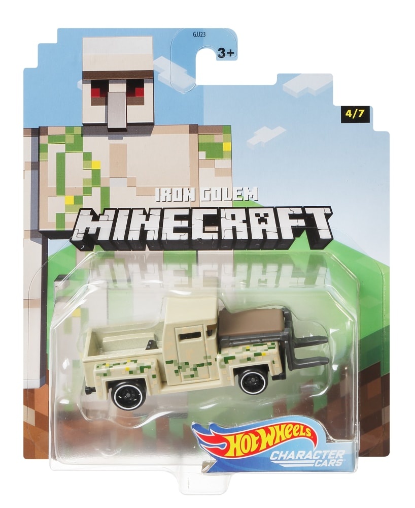 slide 1 of 1, Mattel Hot Wheels Minecraft Iron Golem Character Car, 1 ct