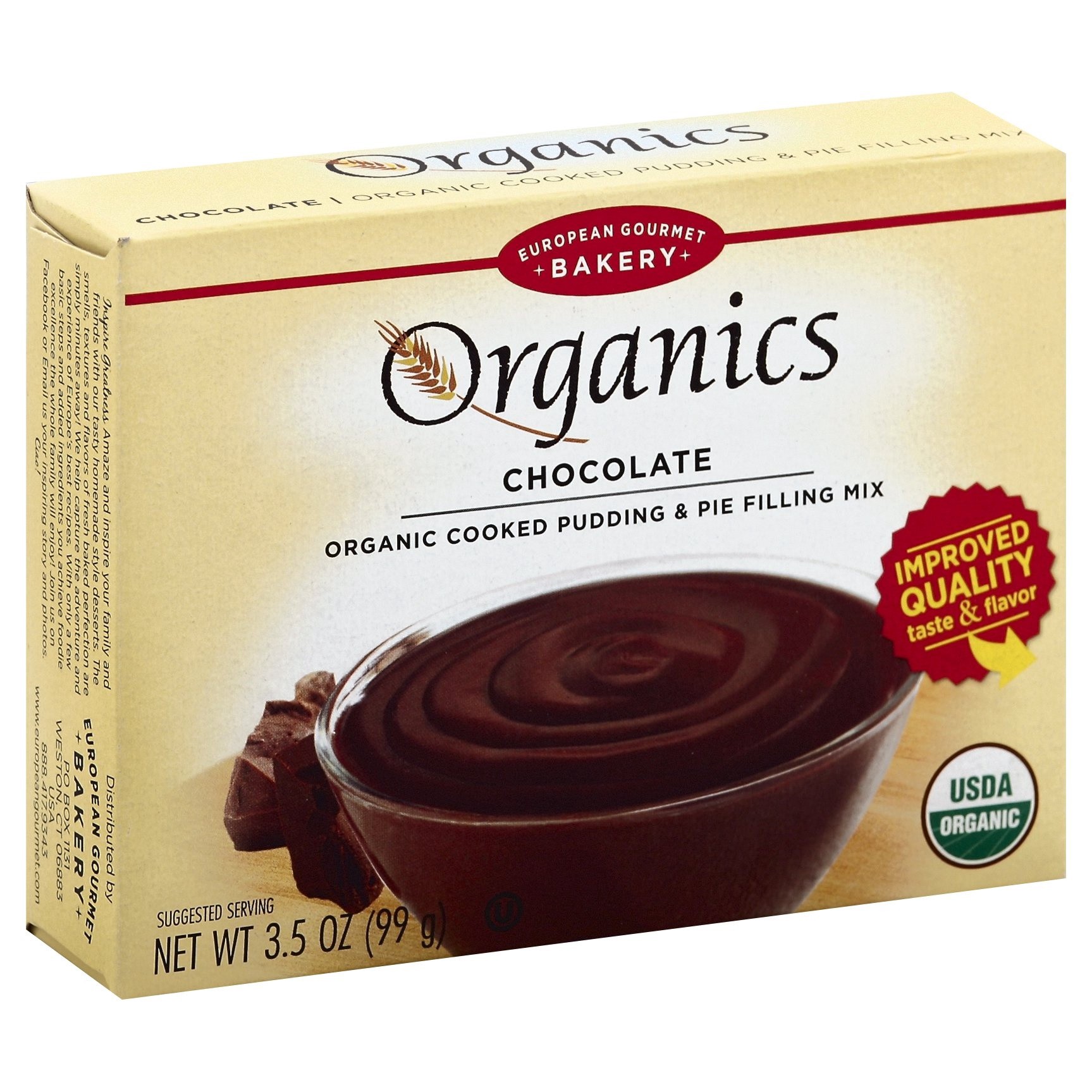 slide 1 of 2, Euro Gourmet Organic Chocolate Pudding, 3.5 oz