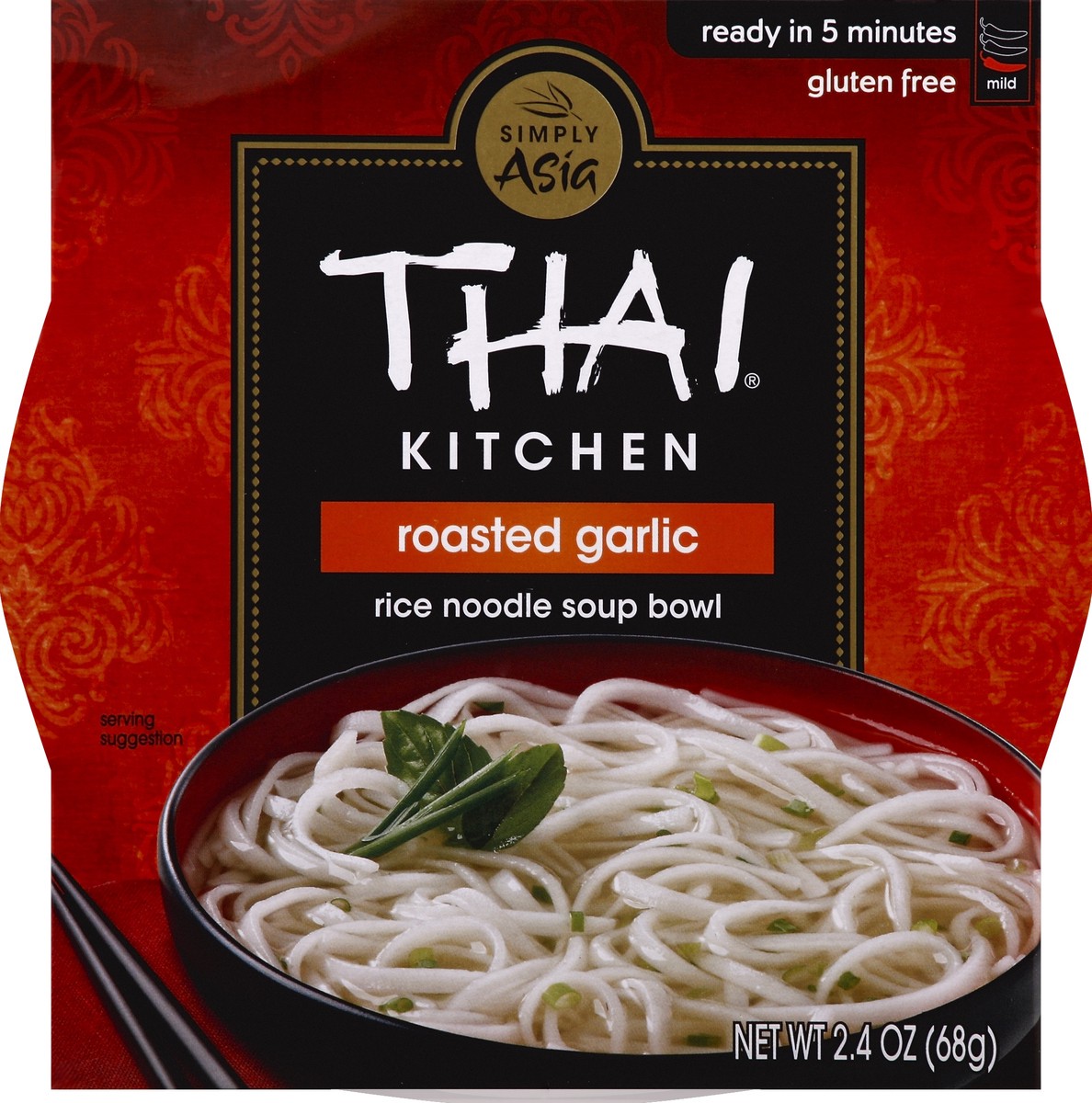 slide 4 of 4, Thai Kitchen Roasted Garlic Rice Noodle Soup Bowl, 2.4 oz