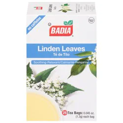 Badia Linden Leaves 25 Tea Bags - 0.045 oz