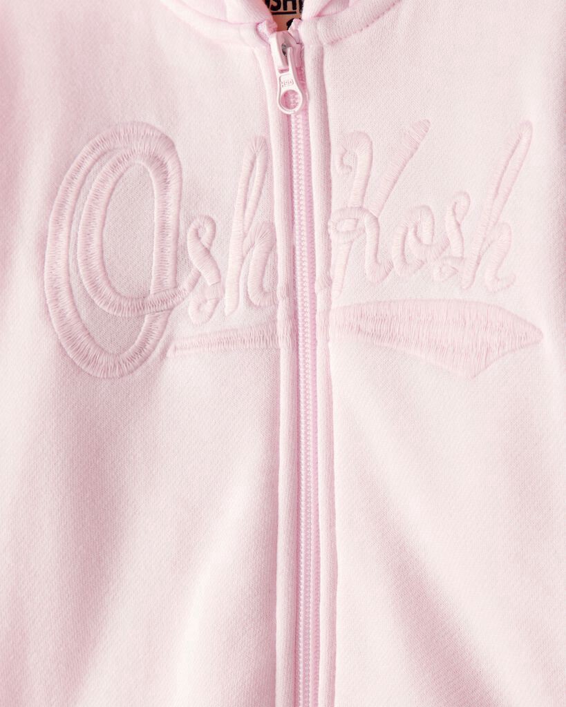 slide 4 of 4, Oshkosh Toddler Girl Hooded Zip-Up Jacket - Pink Pink 4T, 1 ct