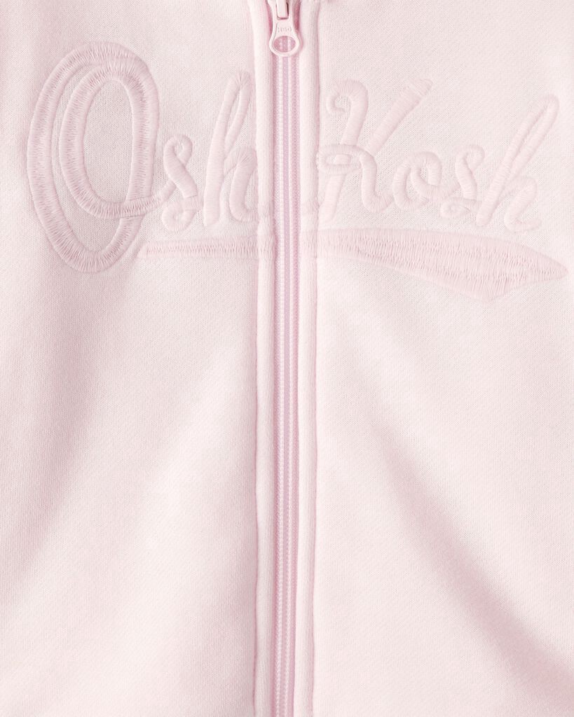 slide 3 of 4, Oshkosh Toddler Girl Hooded Zip-Up Jacket - Pink Pink 4T, 1 ct