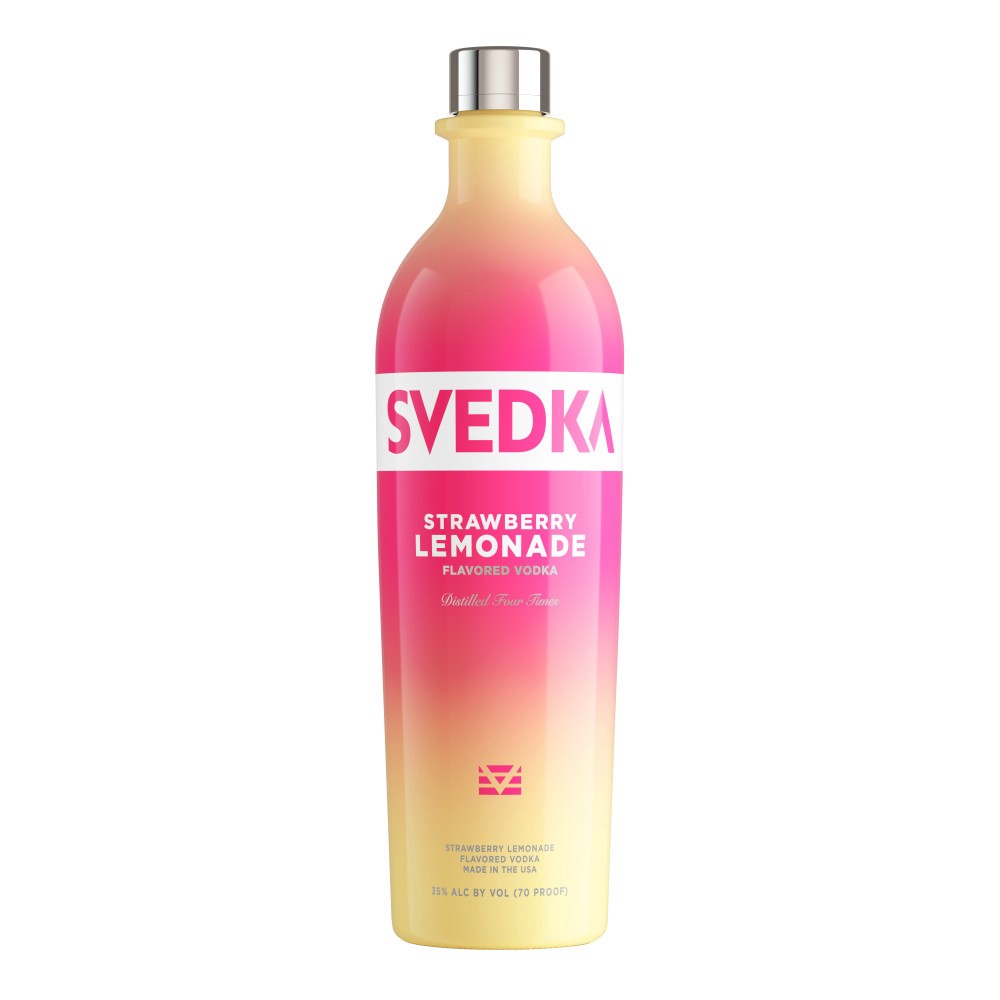 slide 1 of 25, SVEDKA Strawberry Lemonade Flavored Vodka, 750 mL Bottle, 70 Proof, 25.36 fl oz