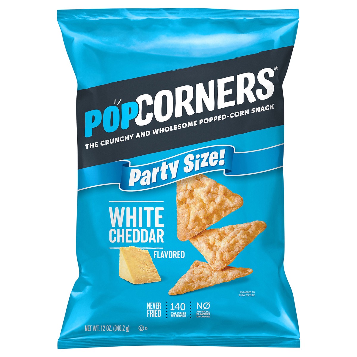 slide 1 of 5, PopCorners Popped-Corn Snack, White Cheddar Flavored, Party Size! - 12 oz, 12 oz
