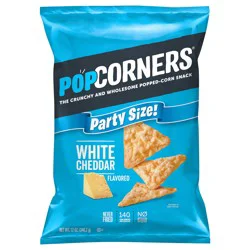 PopCorners Popped-Corn Snack, White Cheddar Flavored, Party Size! - 12 oz