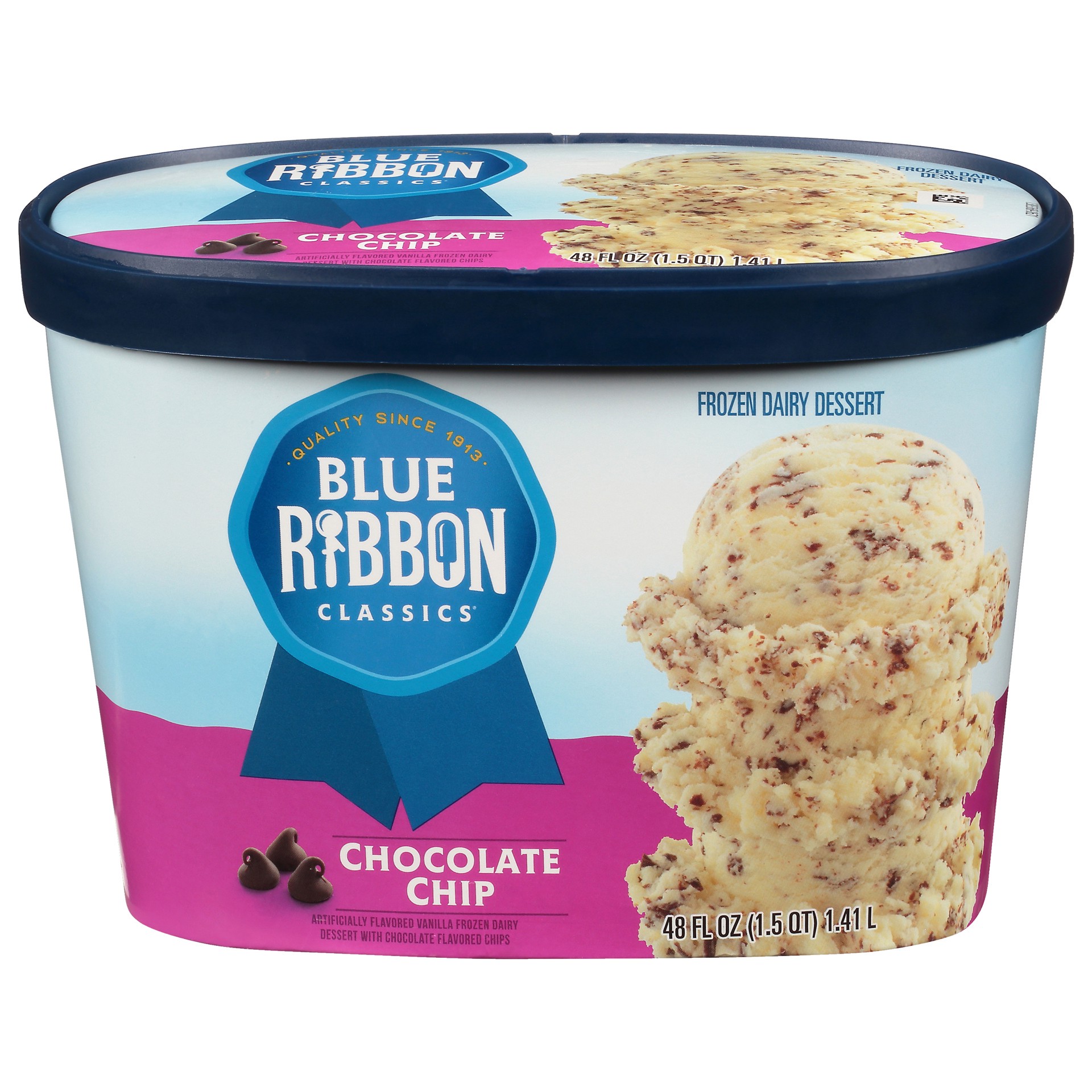 slide 4 of 7, Blue Ribbon Classics Chocolate Chip Frozen Dessert, 48 fl oz, 48 fl oz