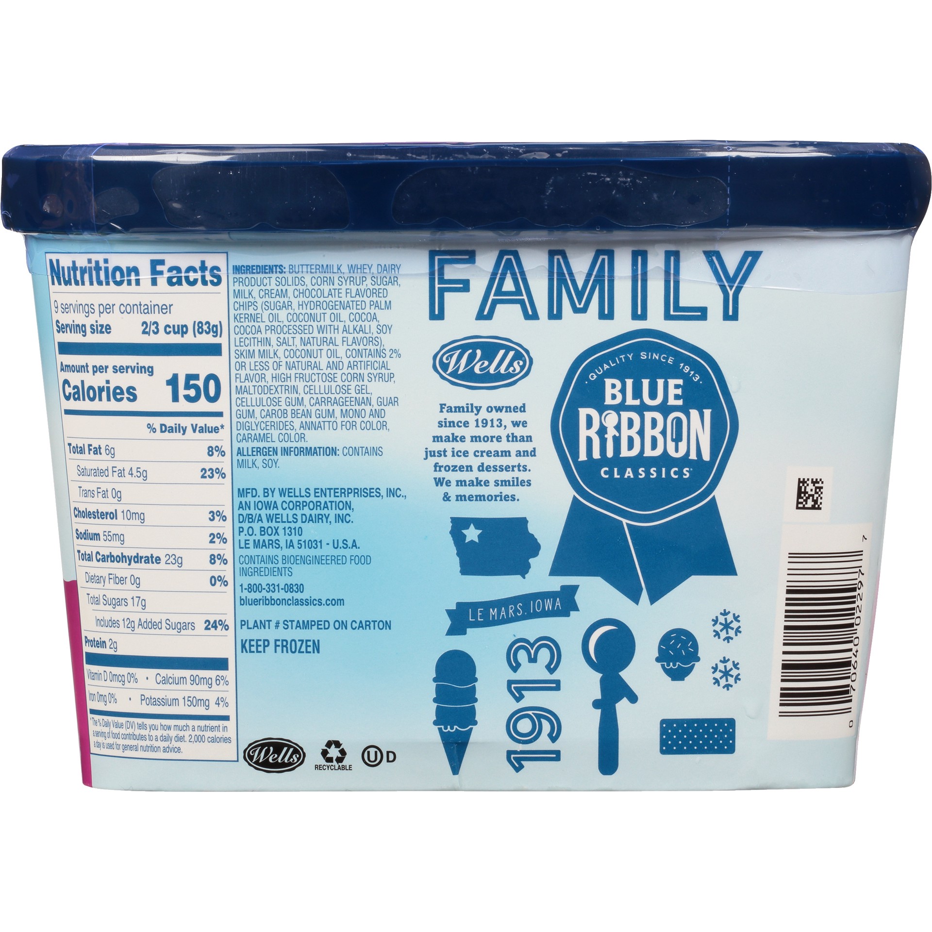 slide 7 of 7, Blue Ribbon Classics Chocolate Chip Frozen Dessert, 48 fl oz, 48 fl oz