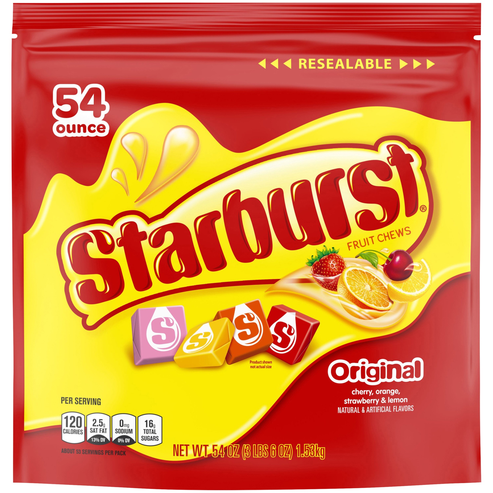 slide 1 of 1, Starburst Original Fruit Chews Candy Bag, 54 ounce, 54 oz