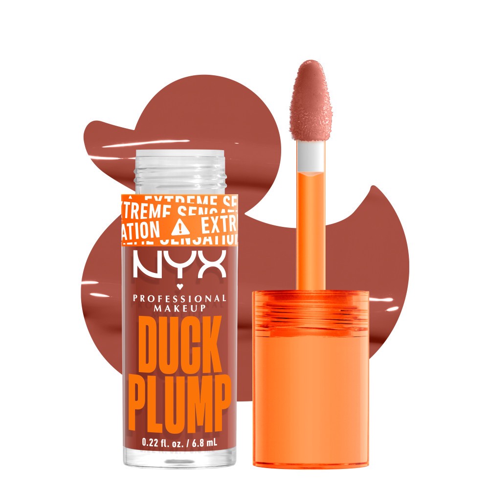 slide 1 of 1, Nyx Professional Makeup Duck Plump Lip Plumping Lacquer, Brown Of Applause, 0.23 Fl Oz, 0.23 oz