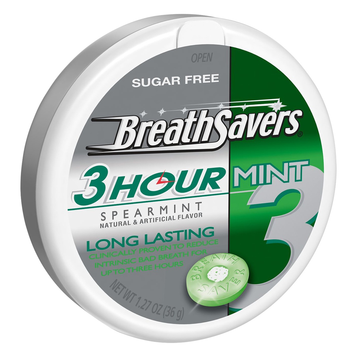 slide 2 of 7, breath savors Spearmint 3 Hour Mint, 1.27 oz