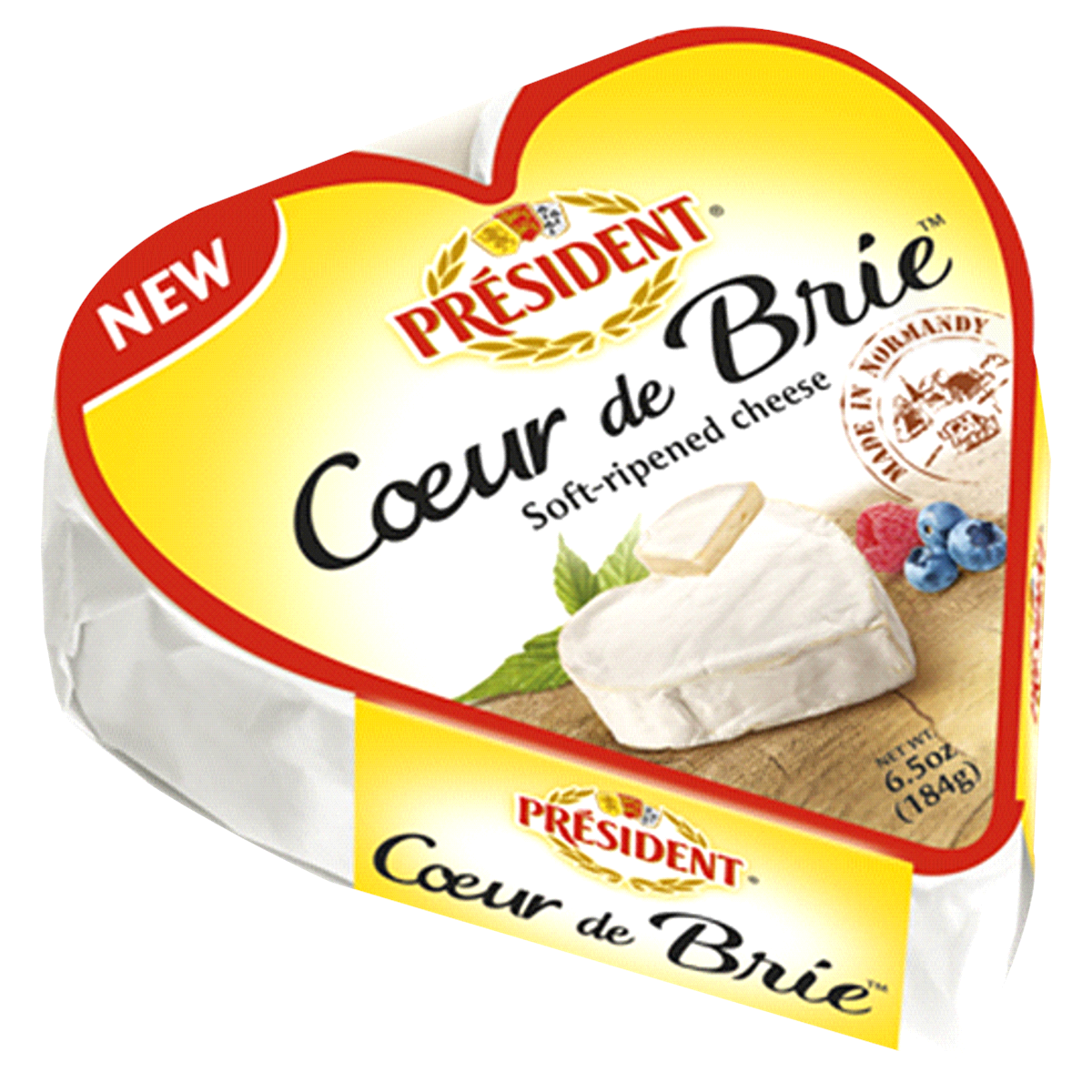 slide 1 of 1, Président Coeur De Brie Cheese, 6.5 oz