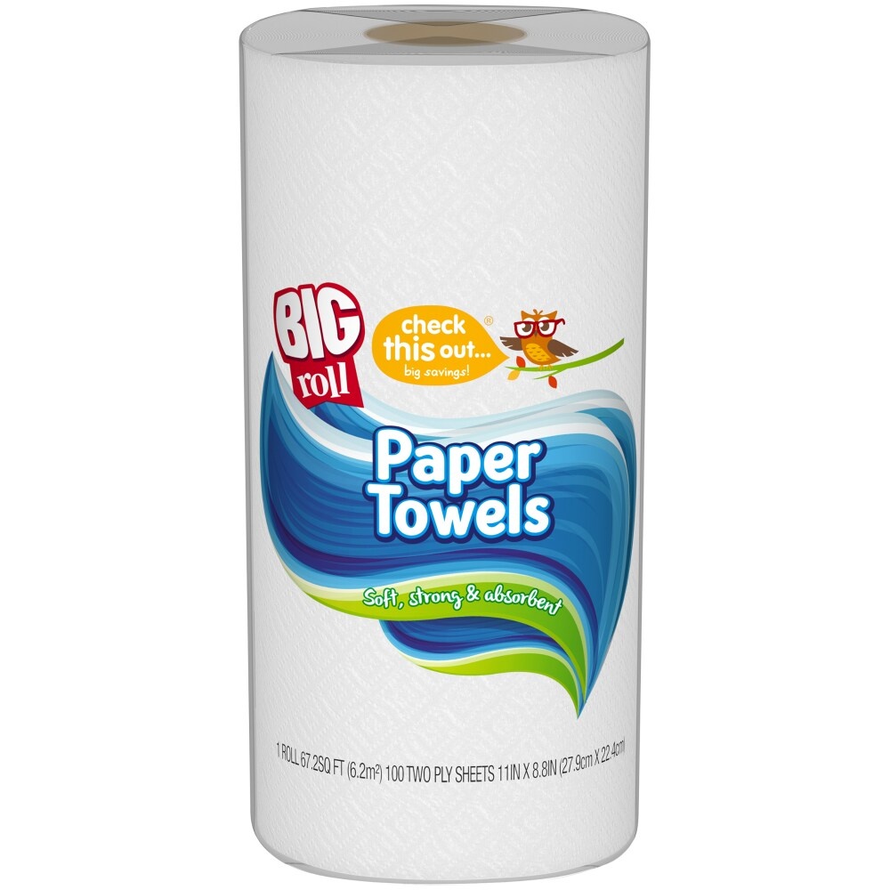 slide 1 of 1, Check This Out... White Big Paper Towel Roll, 1 ct