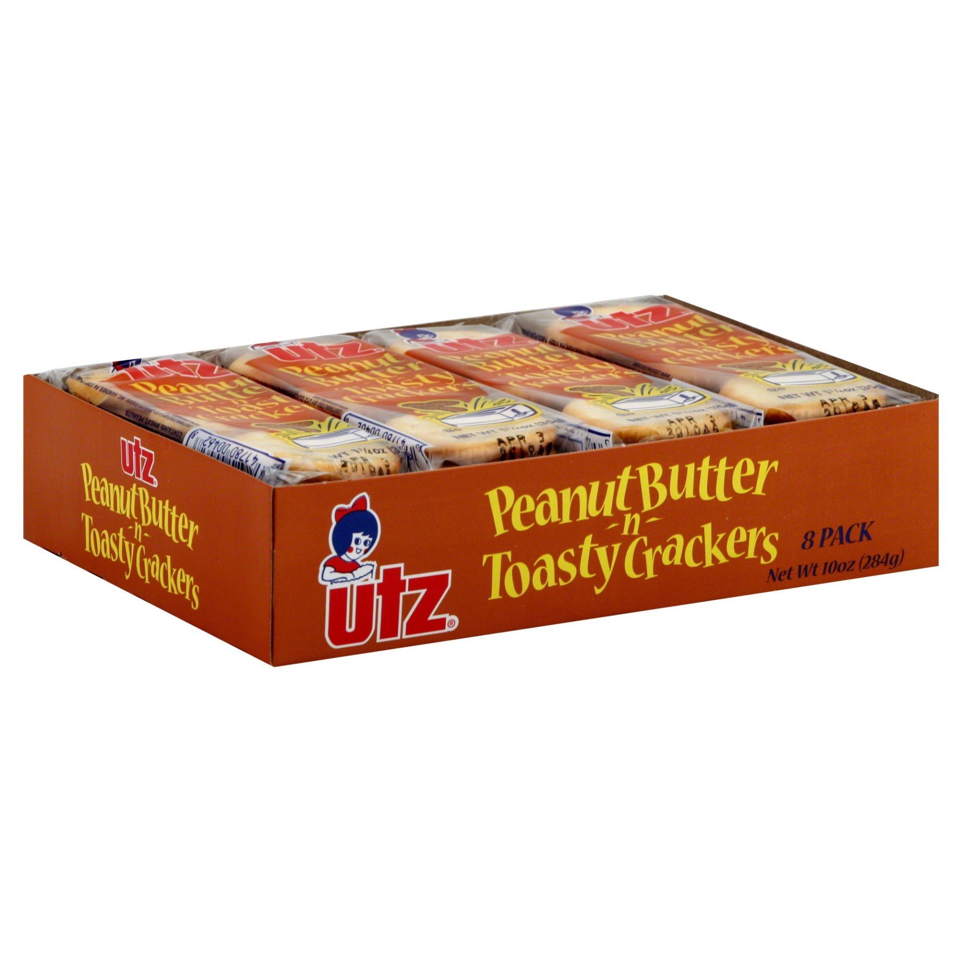 slide 1 of 1, Utz Toasty Peanut Butter Sandwich Crackers, 11 oz